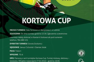 Zapraszamy na pierwszy z serii turniejów KORTOWA CUP